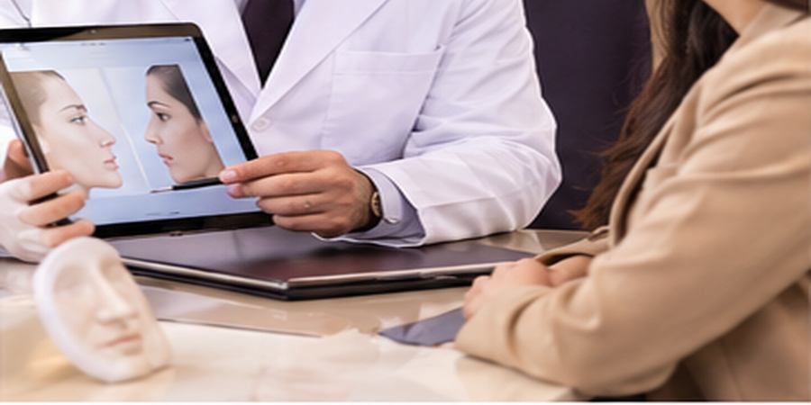 صورة فوتوغرافية توضيحية لاستشارة تجميل الأنف والأذن